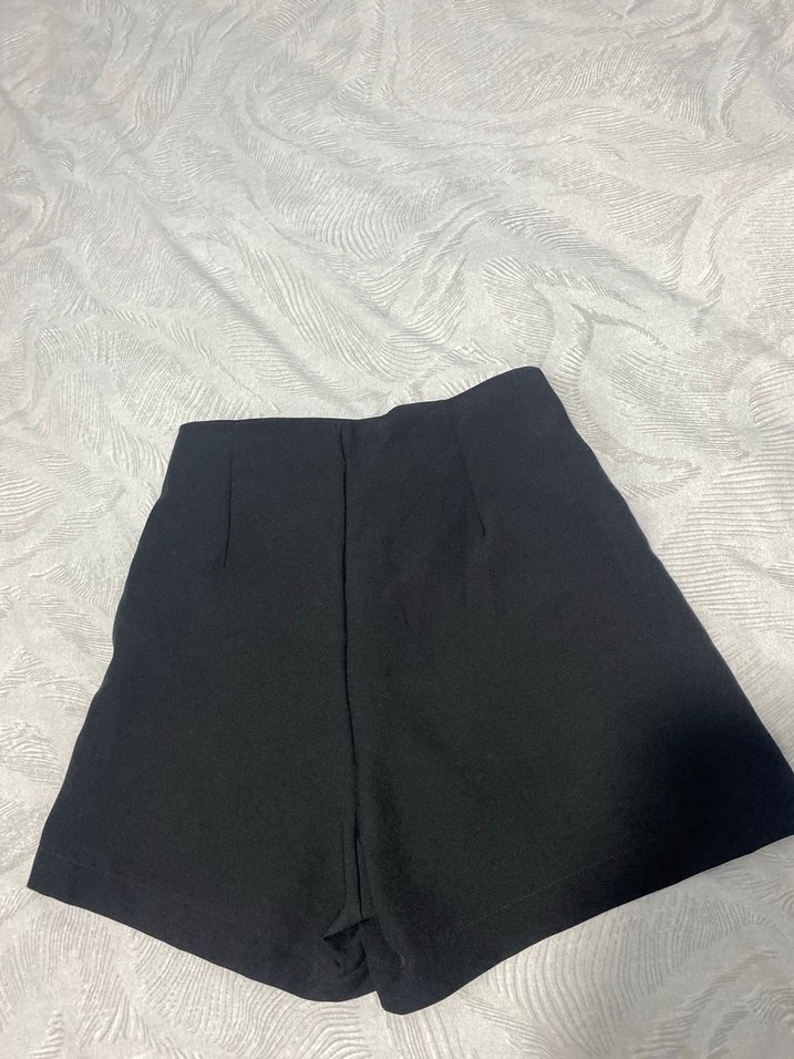 Siyah Mini Şort Etek - Görsel 4