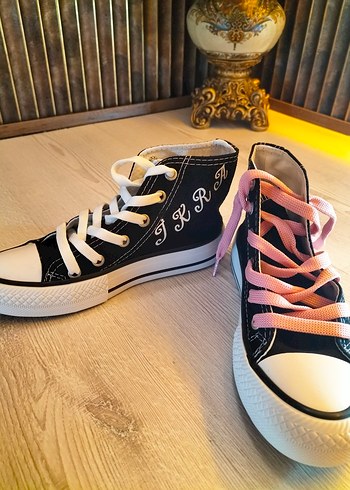 31 Beden pembe Renk Renkli Baskılı kız çocuk Converse