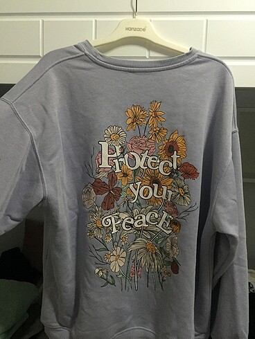 m Beden mor Renk Oversize kalıp sweat