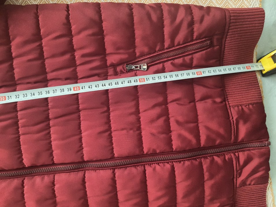 Unisex Bordo Fermuarlı Midi Kışlık Ceket - Görsel 2