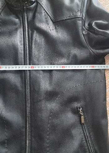 Siyah Deri Erkek Ceket - Görsel 3