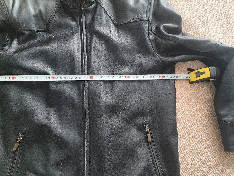 Siyah Deri Erkek Ceket - Görsel 3