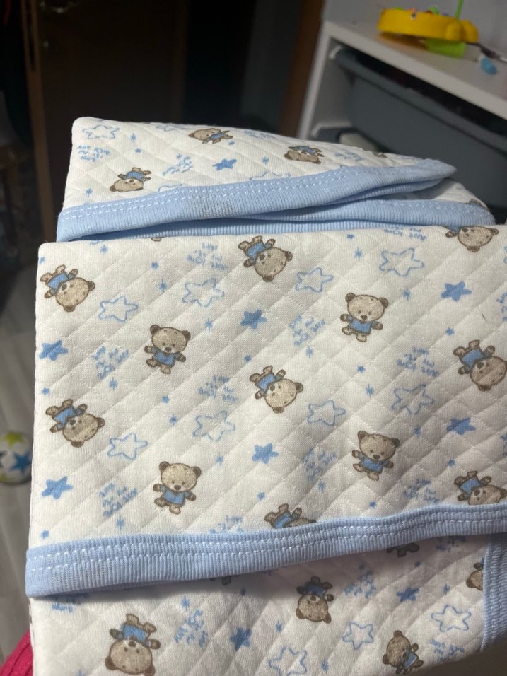 Bebekler için baskılı beyaz battaniye - Görsel 2