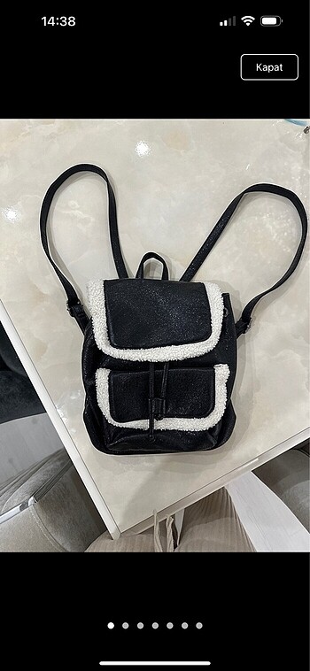 Peluş detaylı sırt çantası