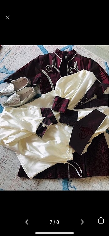 5 Yaş Beden bordo Renk #sünnet kıyafet #kaftan