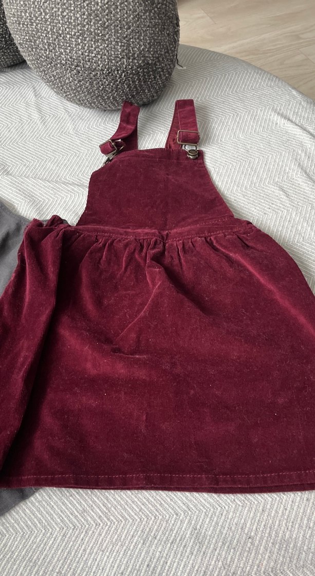 Hm  Bordo ve Gri Askılı Salopet - Görsel 2