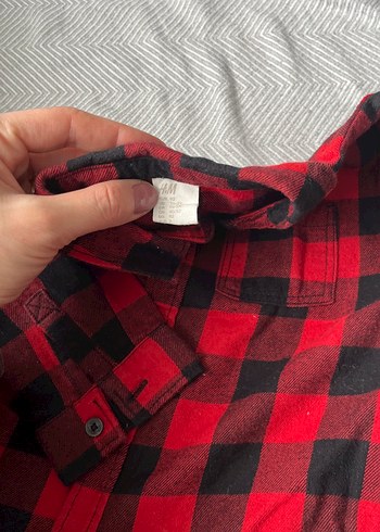 Erkek Çocuk Kırmızı Kareli Uzun Kollu Gömlek - Görsel 2