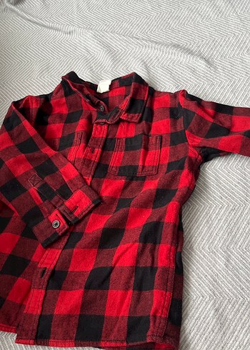 Erkek Çocuk Kırmızı Kareli Uzun Kollu Gömlek - Görsel 3