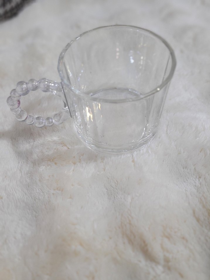 Bej Renkli Cam Kulplu Bardak Seti - Görsel 3