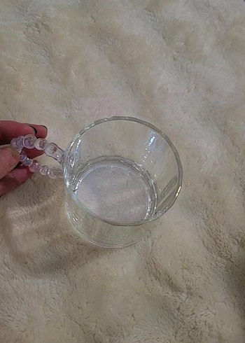 Yuvarlak Kulplu Şeffaf Cam Kupa Seti - Görsel 2