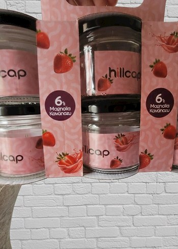 Pembe Magnolia Cam Kavanoz Seti 6'lı - Görsel 2