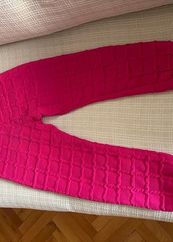 6 Yaş Beden Kadın Triko Salaş Pembe Eşofman Takımı
