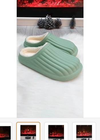 Pastel Yeşil Kadın Ev Terliği