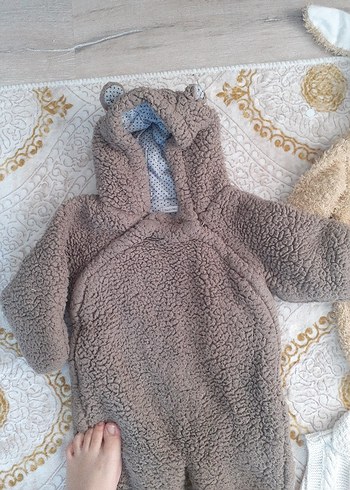 Kahverengi Peluş Bebek Tulumu ayıcık kostüm - Görsel 2
