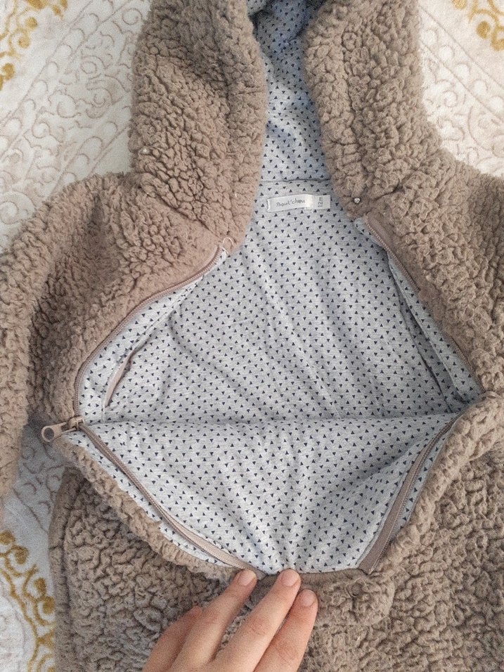 Kahverengi Peluş Bebek Tulumu ayıcık kostüm - Görsel 3