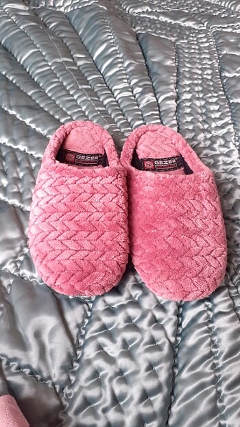 Pembe peluş ev terliği ev ayakkabı panduf yumuşacık sıfır