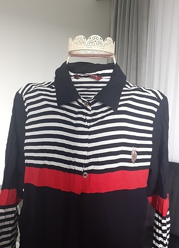 l Beden çeşitli Renk U.s polo assn. Uzun gömlek tunik çizgili sorunsuz terletmez pamu