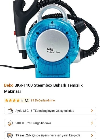  Beden Beko Buharika buharlı temizleyici 