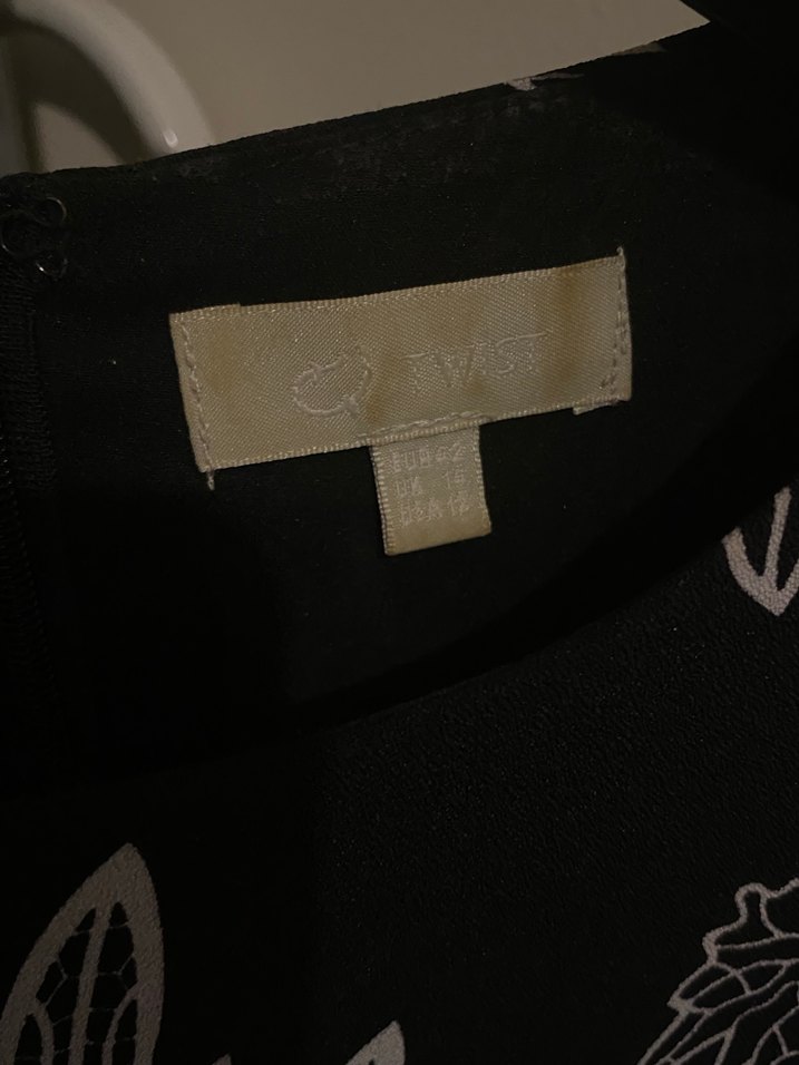 Siyah Baskılı Uzun Kollu Hamile elbise - Görsel 2