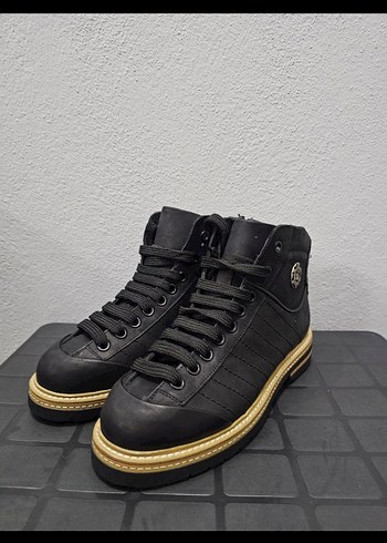 Erkek Siyah 42 Numara Deri bot - Görsel 2