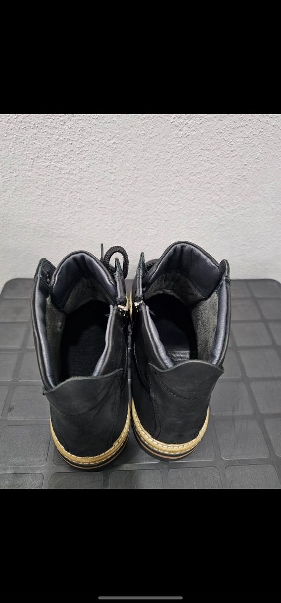 Erkek Siyah 42 Numara Deri bot - Görsel 4