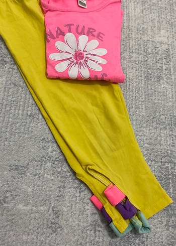 Kız Çocuk Sarı Fermuarlı Eşofman Altı - Görsel 3