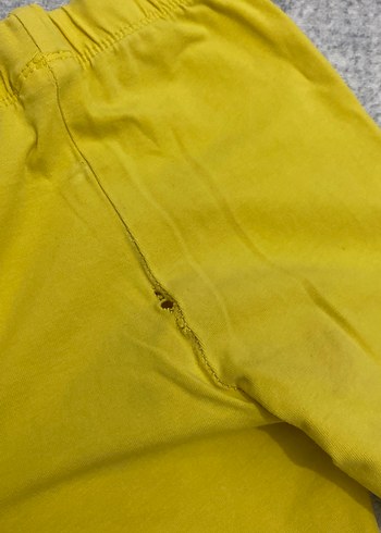 Kız Çocuk Sarı Fermuarlı Eşofman Altı - Görsel 4