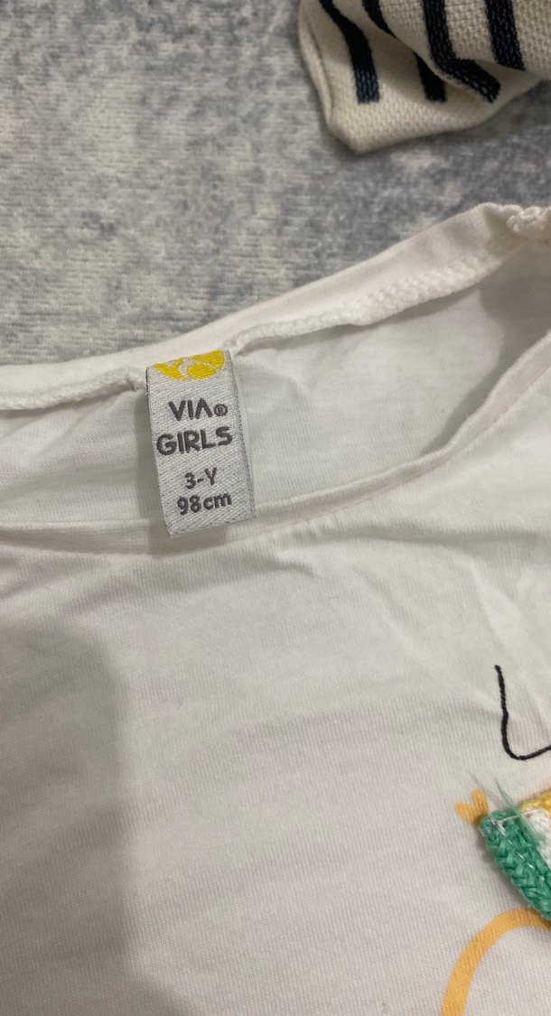 Kız Çocuk Pastel Baskılı Kısa Kollu Pijama Takımı - Görsel 2