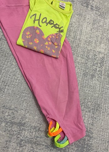 Renkli Bebek Kız Takımı, Uzun Kollu, Cırt Cırtlı - Görsel 3