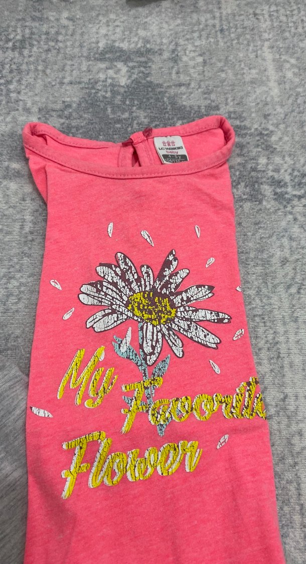 Pembe Baskılı Uzun Kollu Bebek Kız Takımı - Görsel 2