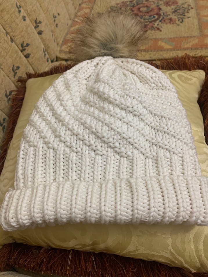 Bohem Tarzı Kadın Örgü Bere Beyaz - Görsel 2