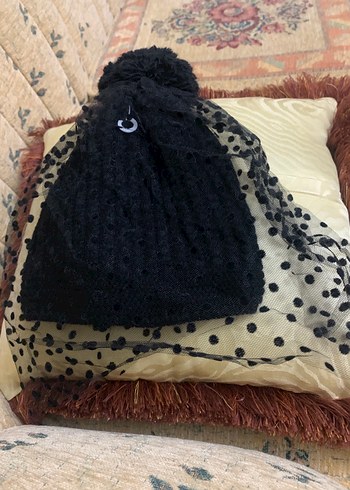 Siyah Örgü Kadın Bere - Görsel 2