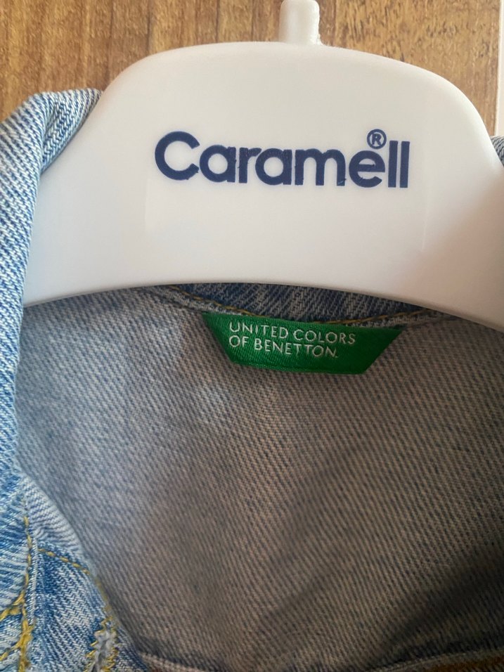 Nakışlı Mavi Kız Çocuk Denim Ceket - Görsel 5