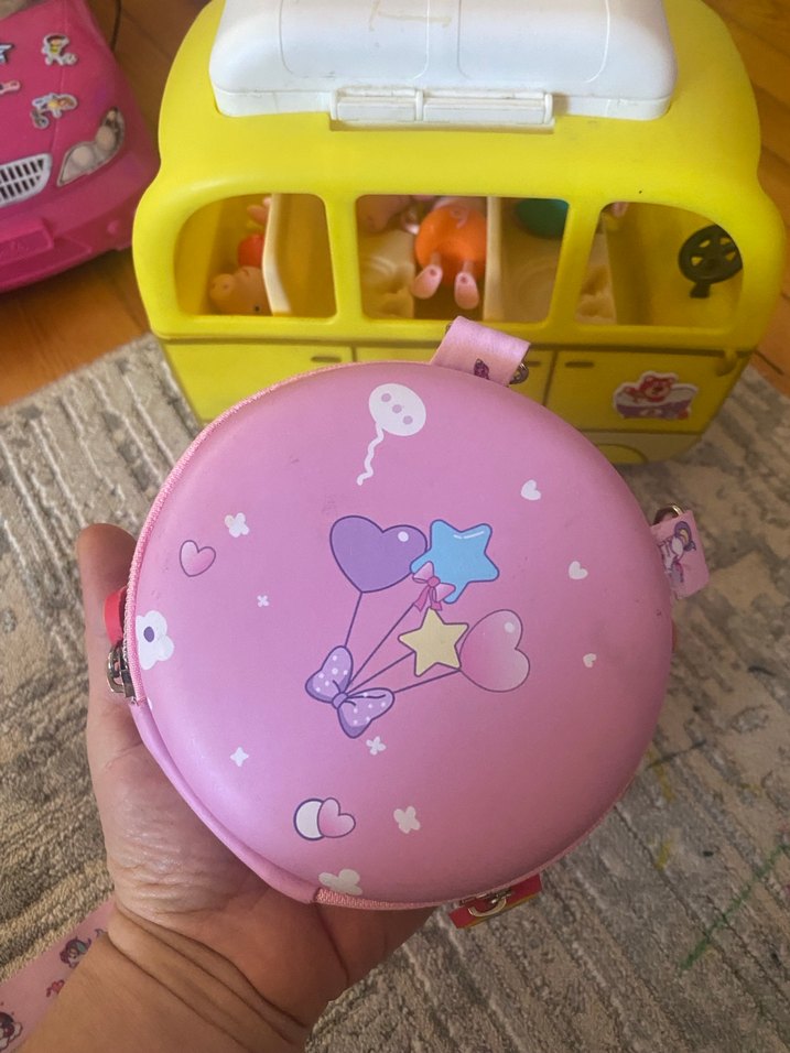 Unicorn Baskılı Pembe Bohem Kız Çantası - Görsel 5