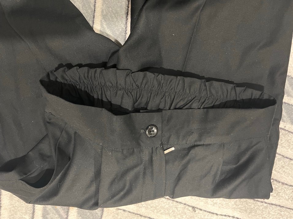 Şık Siyah Düz Pantolon beli lastikli — görsel 4/5