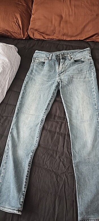 Levis orijinal erkek kot pantolon griye çalan mavi renk