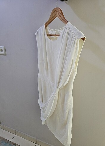 40 Beden beyaz Renk Roman beyaz elbise