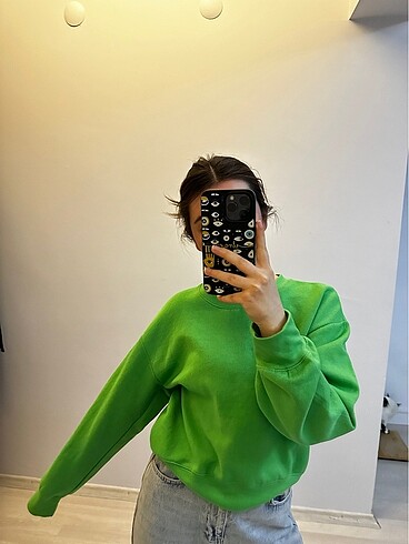 Zara yeşil sweatshirt
