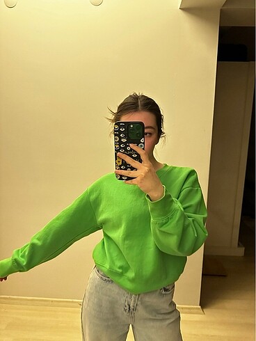 s Beden Zara yeşil sweatshirt