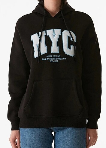 Üç iplik içi şardonlu Sweatshirt paketinde etiketli