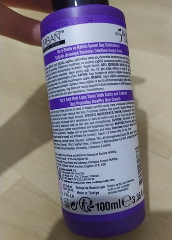 Urban Care %5 Biotin Caffeine spreyi