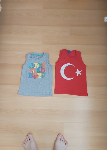 Diğer Erkek Çocuk Baskılı Kolsuz Tişört Seti