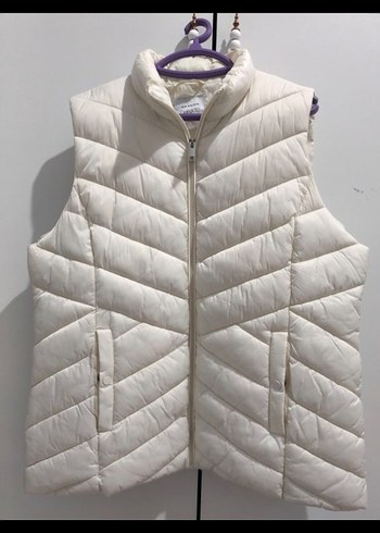 Kadın Krem Şişme Yelek - Görsel 4