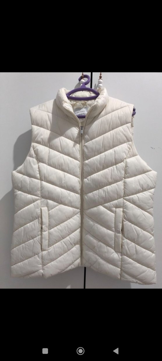 Kadın Krem Şişme Yelek - Görsel 4