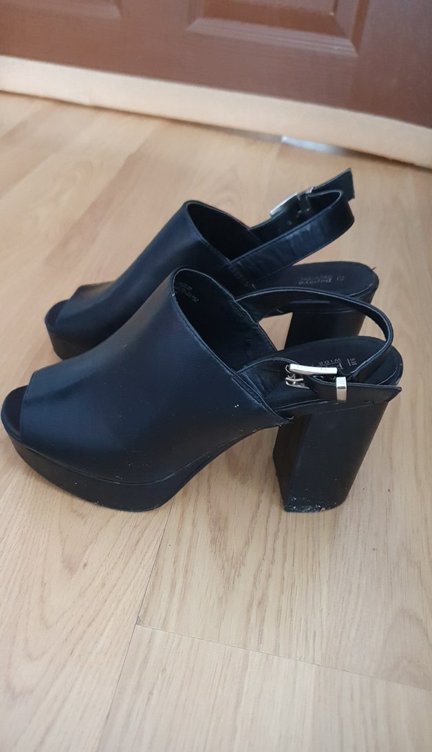 Siyah Platform Topuklu Kadın Ayakkabı - Görsel 2