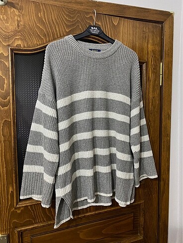 Kadın Oversize Gri Kazak