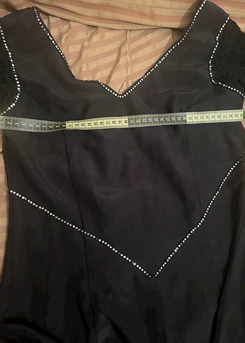 s Beden siyah Renk Siyah Drapeli Uzun V Yaka Gotik Elbise