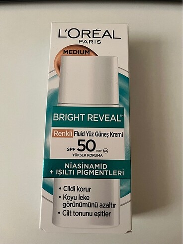 Loreal bright reveal güneş kremi