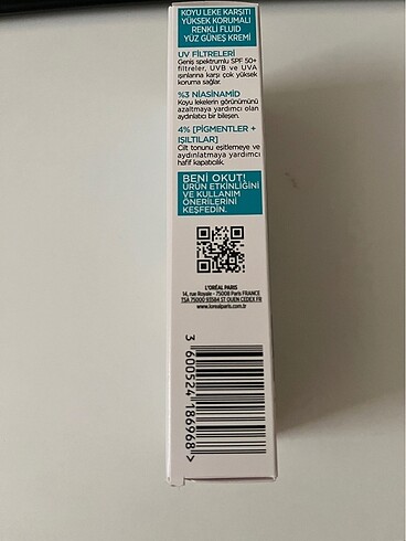 Beden Loreal bright reveal güneş kremi