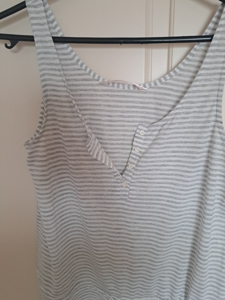 Gri Çizgili  Midi Tulum - Görsel 3